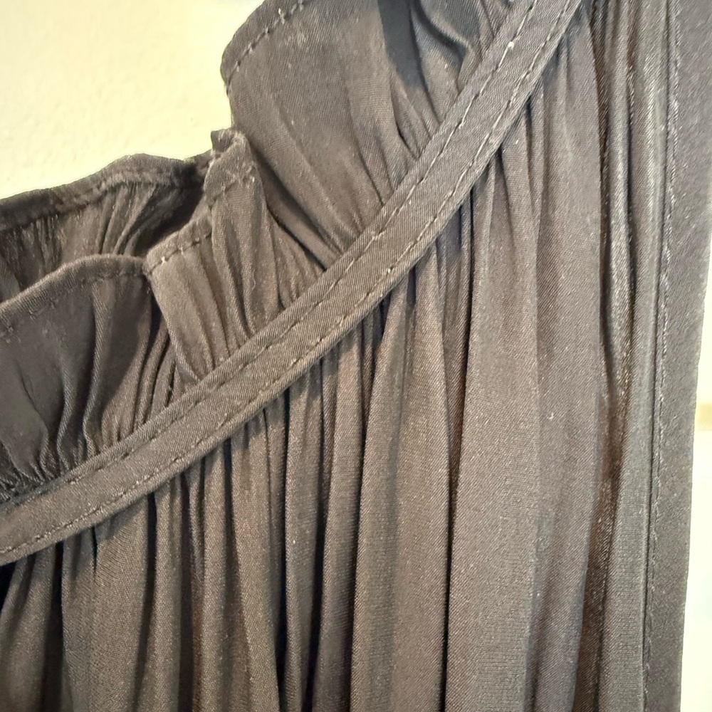 💋Lola & Sophie Elegant‎ Black V-Neck Blouse 103 - Picture 3 of 6